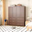 Armoire 4 portes avec miroir et 6 tiroirs Sandrea-275599909