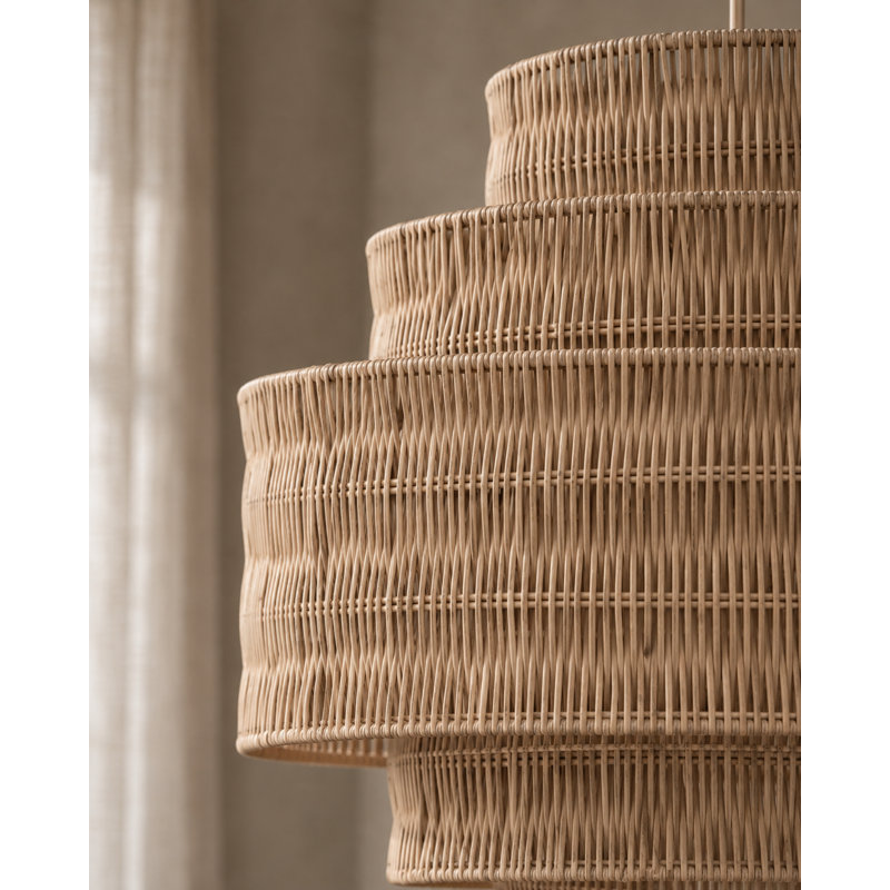 Luminous Handwoven Rattan Pendant Shade