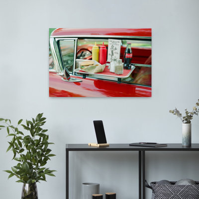 Classic Car V Retro Vintage Classic Wall Art Print