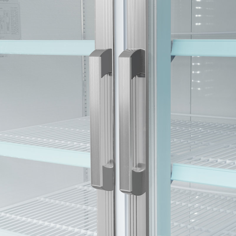 53 in. 2-Door Commercial Display Merchandiser Freezer 45 cu. ft. in White (MDF-2GD-45C-WH)