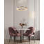 Lustre rond moderne en cristal 1 lumière DEL dorée