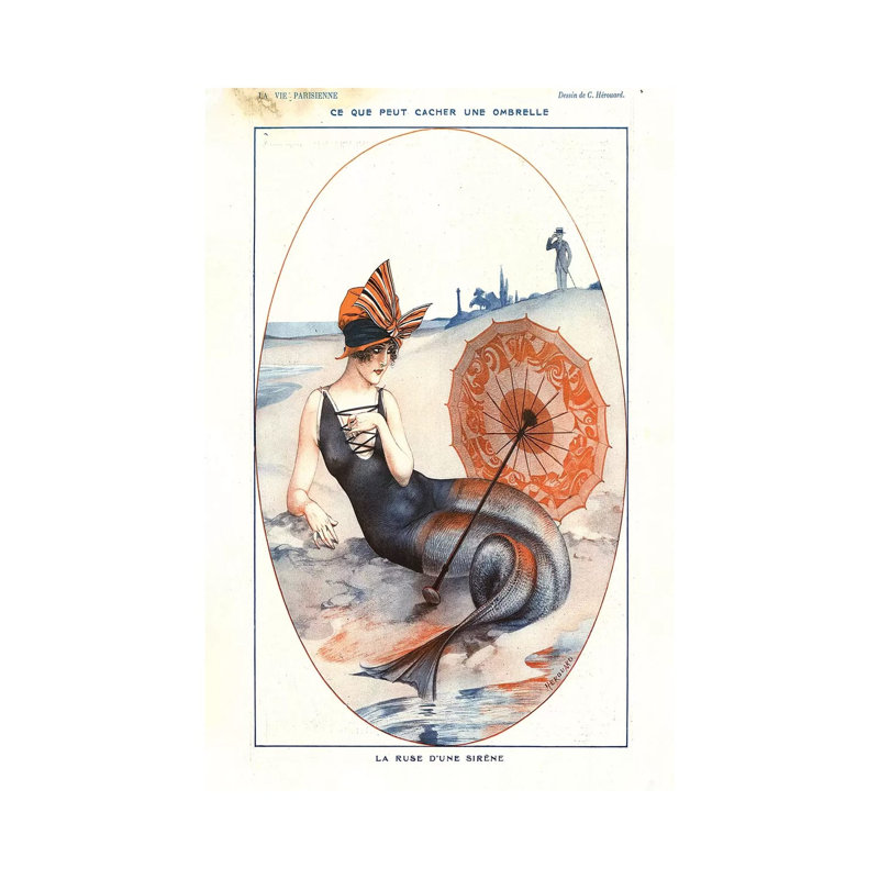 1921 La Vie Parisienne Magazine Plate - Wrapped Canvas Gallery-Wrapped Canvas Giclée, 20.32 cm H x 30.48 cm W