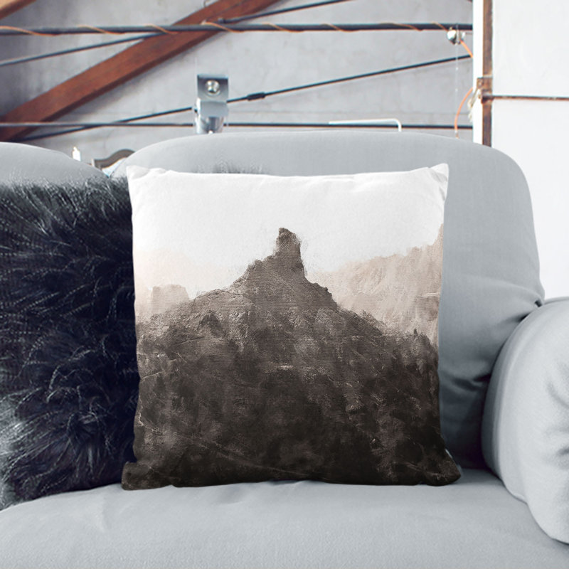 Square Throw Cushion, Black, 40cm H x 40cm W x 15cm D