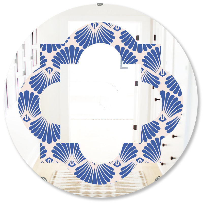 Miroir mural éclectique Quatrefoil Waves, H 31,5 po x l po