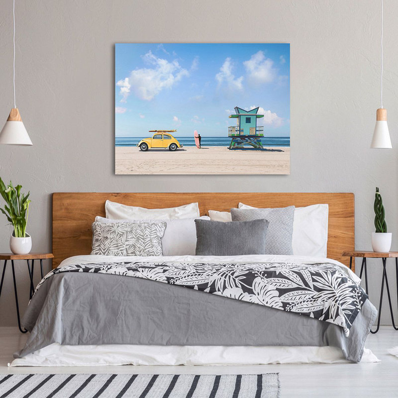 Waiting For The Waves, Miami Beach by Gasoline Images - Wrapped Canvas Art Prints, 60cm H x 80cm W x 4cm D