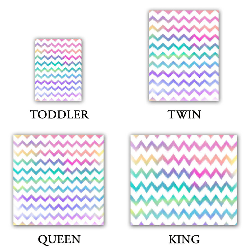 Ensemble de housse de couette à chevrons à ikat bubble, 1 housse simple + 1 taie standard