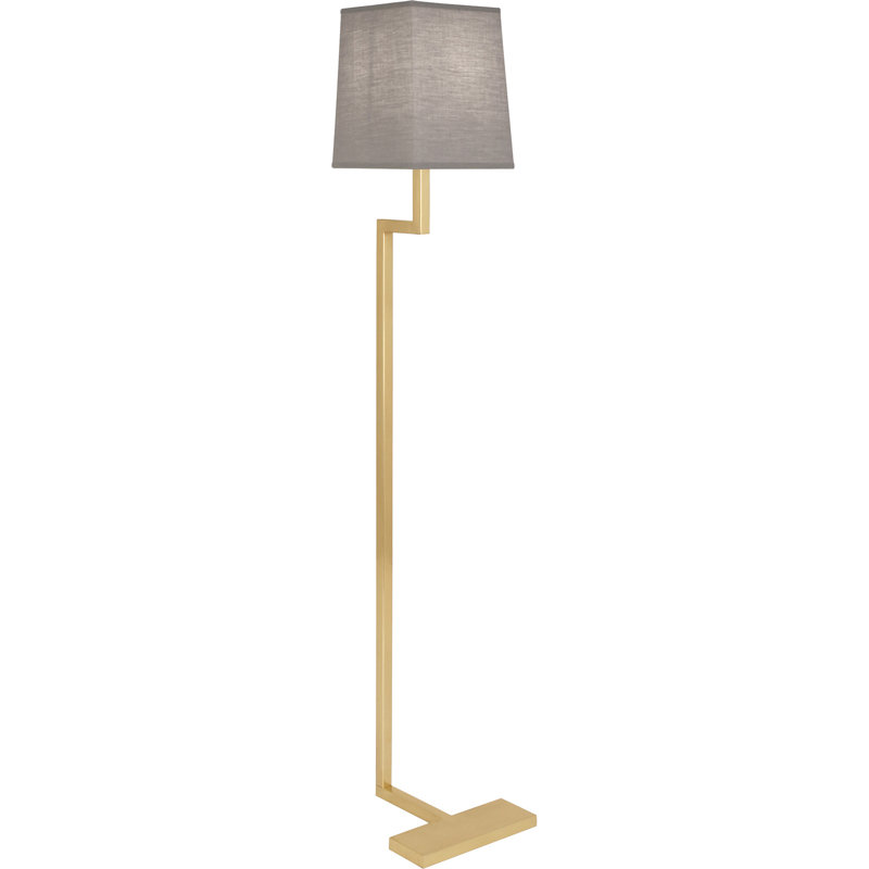 Doughnut 48.75'' Novelty Floor Lamp, Natural Brass, Smoke Gray
