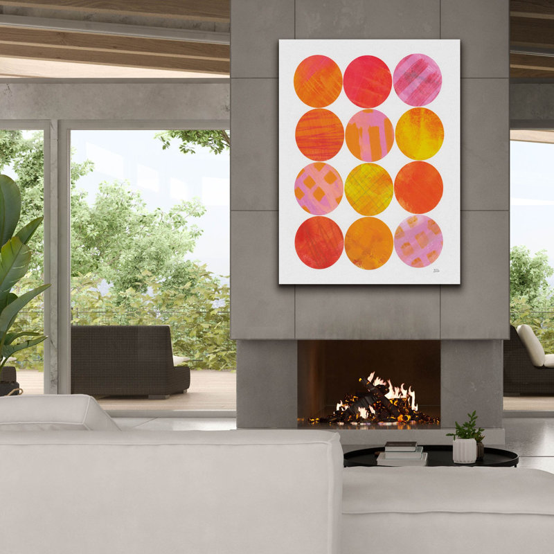 "George Garden", "Kitchen Garden Dots 1" par Melissa Averinos, art mural sur toile, H 54 po x l 40 po x P 1,5 po