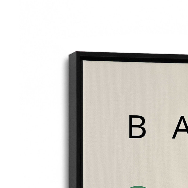 «Bold Bauhaus Burst», reproduction sur toile, H 12,75 po x l 8,75 po, Cadre flottant noir