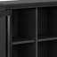 Armoire de rangement basse moderne en bois massif l 30 po avec portes en verre et tablettes réglables Cosmopolitan-2139929690
