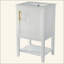 Meuble-lavabo de salle de bain avec lavabo, armoire de salle de bain avec porte à fermeture douce, support de rangement et tablette ouverte-130490465