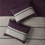 Édredon 7 pièces mauve - faux suède, élimination des plis, édredon décoratif en suède, décorations