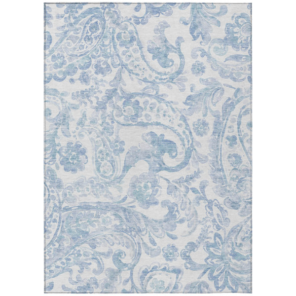 Canora Grey Spresa Paisley Machine Woven Polyester Indoor / Outdoor ...