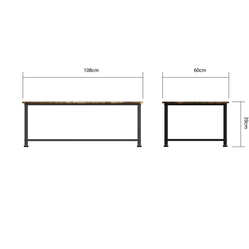 Ovitt Four Leg Coffee Table with Storage