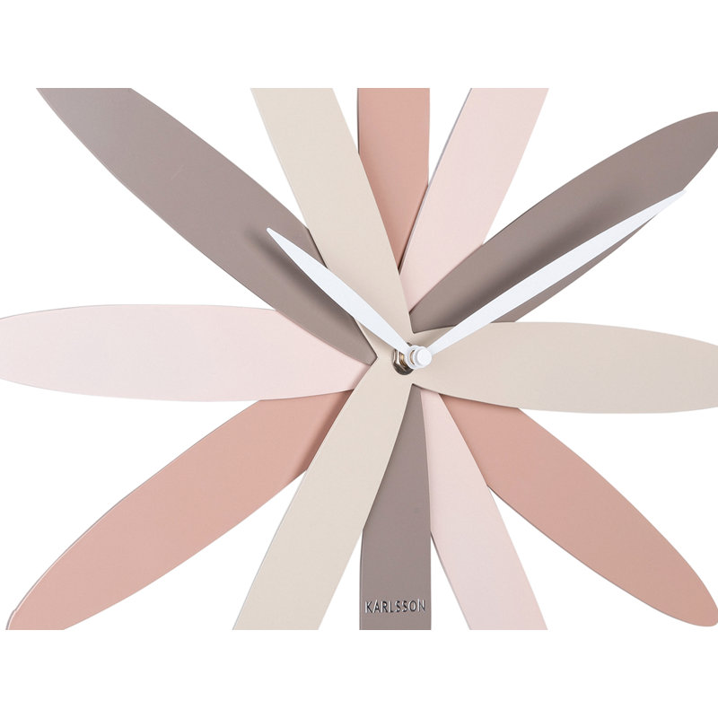 Wanduhr Bloom Metall Analogue Quartz Movement / Crystal Tabletop Clock, Pink