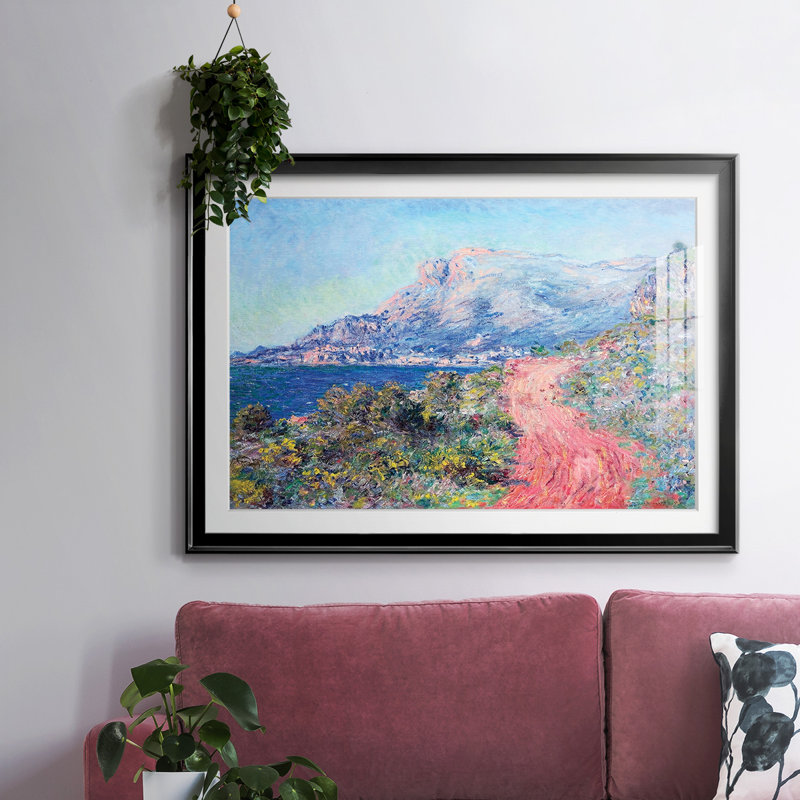 La route rouge près de Menton, 1884, Noir, H 15 po x l 21 po x P 1,5 po