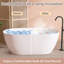 Baignoire de trempage en acrylique autoportante contemporaine 55 "x 27,5" avec trop-plein et drain