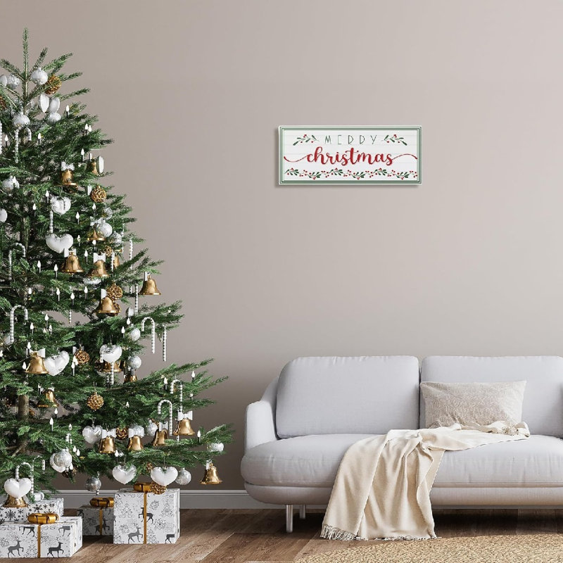 Thème de Noël rétro, art mural non encadré, 24 x 12