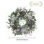 18 inch/46cm Christmas wreath for front door door wreath with pine cones and berries, with 20 LED lights and timer function for Christmas decoration in frozen winter