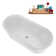 67" Streamline Soaking Freestanding Tub and Tray With Internal Drain