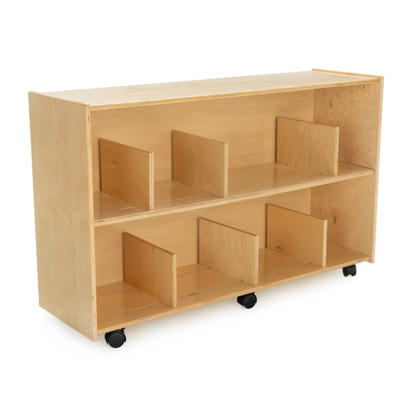 8 Compartment Manufactured Wood Book Display