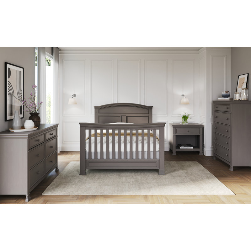 Chelsea Gray Pinewood 1-Drawer Nightstand with Open Shelf