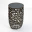 Black Glass Top Aluminium Side Table