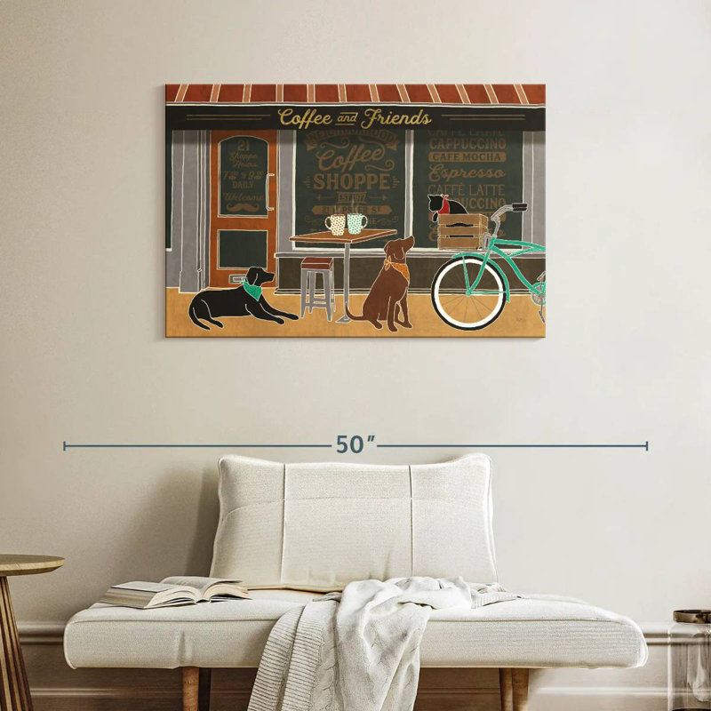 Yarlin Coffee And Friends I, H 26 po x l 39 po