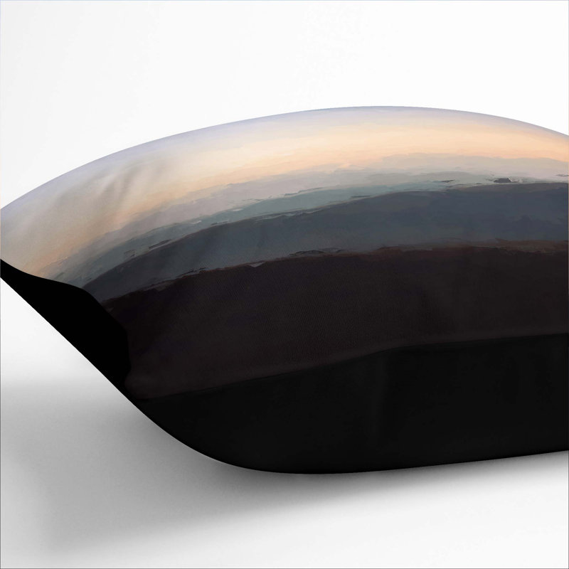 Abstract Square Cushion, 55cm H x 55cm W x 20cm D, Black