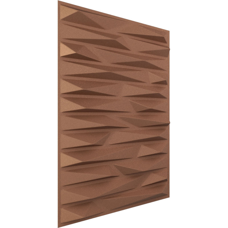 L 19 5/8 po x H 19 5/8 po, panneau mural décoratif 3D EnduraWall en cuivre vieilli (couvre 2,67 pieds carrés), Cuivre vieilli