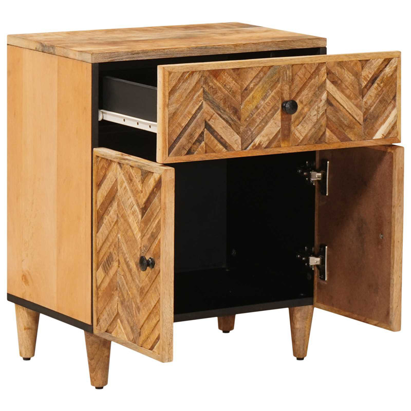50cm W Solid Wood Bedside Table