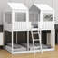 Woodbunk Bed With Roof,Window,Guardrail,Ladder-2083181671