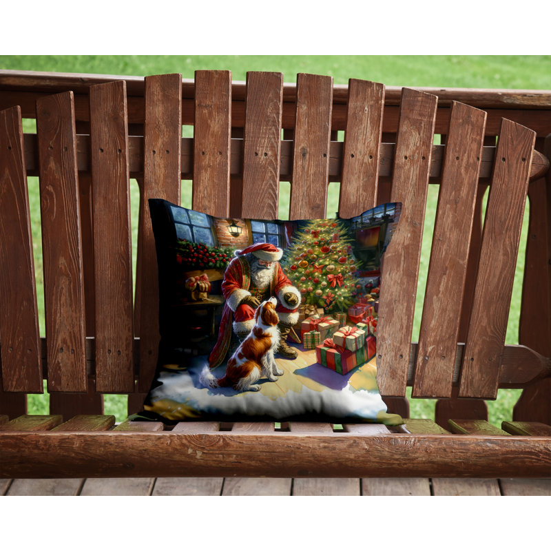 Coussin Brittany and Santa Claus, H 14 po x l 14 po