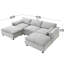 Canapé modulaire de 84,5 po avec poches de rangement, ensemble de canapé en chenille en forme de U à 5 sièges avec coussins, canapé nuage moderne à combinaison libre-1180859570
