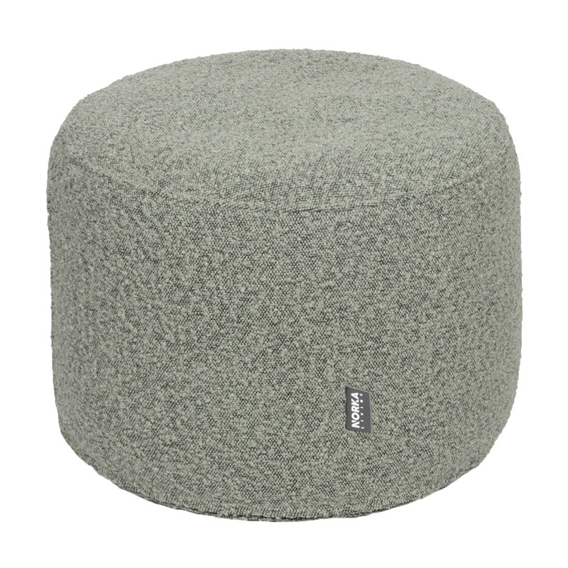 Repose-pieds pouf en tissu bouclé doux et tendance, Gris