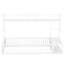 Lit simple en métal avec clôture, bureau et rangement - Espace blanc étincelant pour-120878789