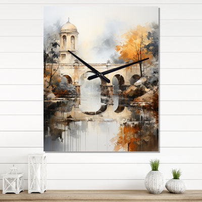Horloge murale Beige Bridge