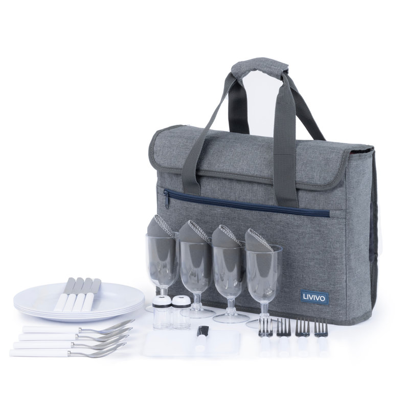 Peimium 4 Person Picnic Tote Bag