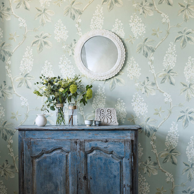 Chestnut Tree Wallpaper, Lemon/Lettuce