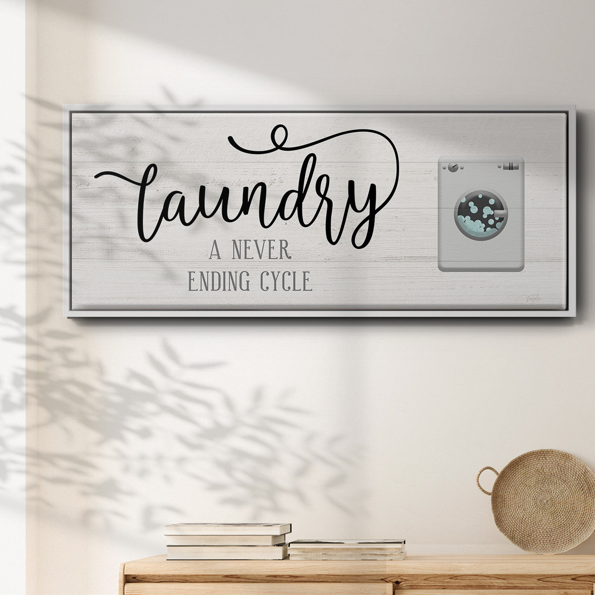 Red Barrel Studio® Never Ending Laundry- Framed Canvas | Wayfair