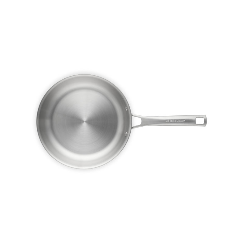Le Creuset Essential Stainless Steel Shallow Round Frying Pan, 9.5 In.
