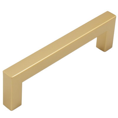 Contemporary Square Cabinet Pull, 96 Millimeters, Stanless Steel Base Material, By Stone Harbor Hardware