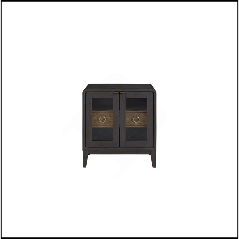 Table de chevet en verre
