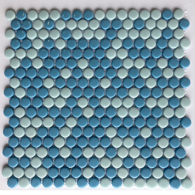 Sicily 0.63" x 0.63" Glass Penny Round Mosaic Wall & Floor Tile