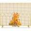 Pare-étincelles 38 po x 31 po pour couverture de foyer en fer forgé avec grille anti-étincelles-2086534736