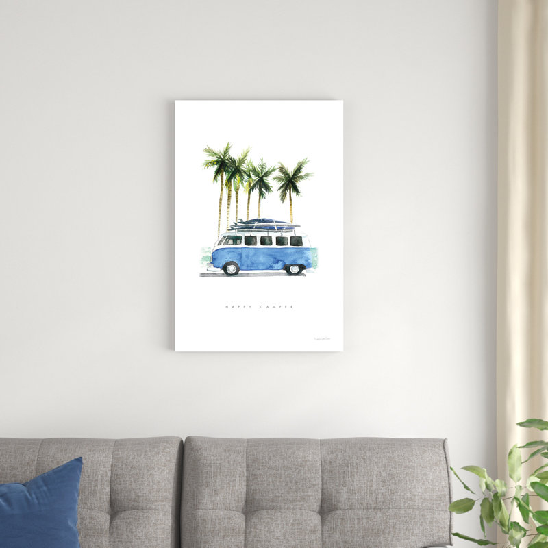 «Surf Days II» par Mercedes Lopez Charro - peinture sur toile tendue, H 30 po x l 20 po