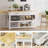 Kitchen Island with Power Outlet, 2 Storage Drawers & 2 Tier Open Shelves, Solid Wood Top Freestanding Kitchen Prep Table for Dining Room, White-962130411