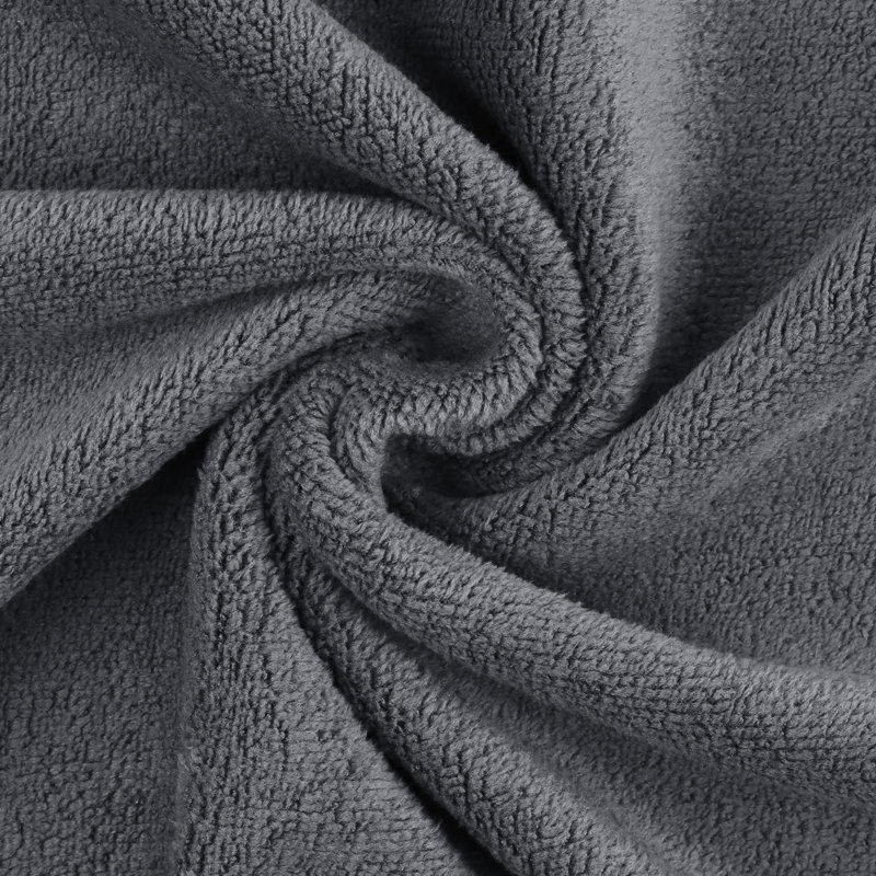 Ensemble de 4 serviettes de bain grises en microfibre 30 x 60 pouces à séchage rapide pour salle de bain