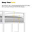 Lit superposé en métal robuste pour enfants et adultes - Profil bas avec échelle facile à monter-1312330585-1312330587