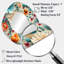 Soft Pastels Flower Accents I - Boho, miroir mural de forme unique, miroir décoratif asymétrique bleu-107230174